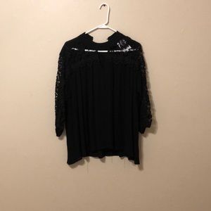 Black blouse with beautiful design.